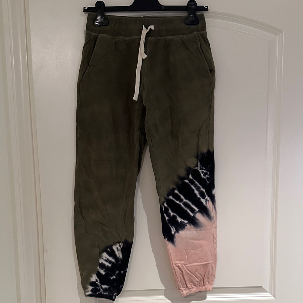 Electric & Rose Olive and Pink Tie-Dye Joggers